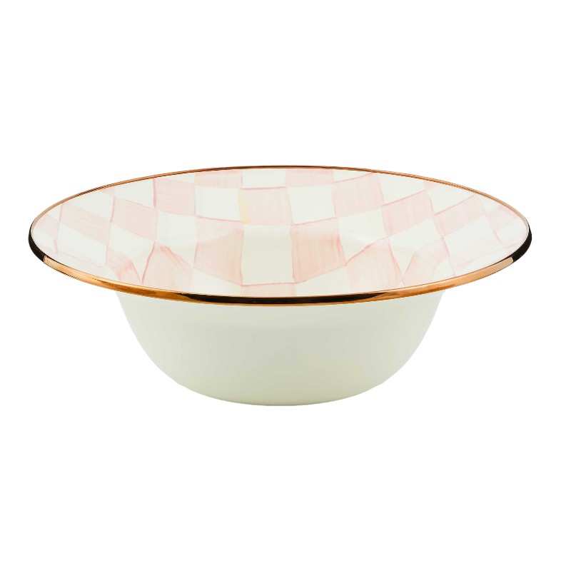 MacKenzie-Childs Rosy Check Serving Bowl