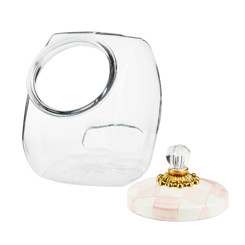 MacKenzie-Childs Cookie Jar with Rosy Check Lid