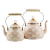 MacKenzie-Childs Rosy Check Tea Kettle, 2QT