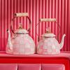 MacKenzie-Childs Rosy Check Tea Kettle, 2QT