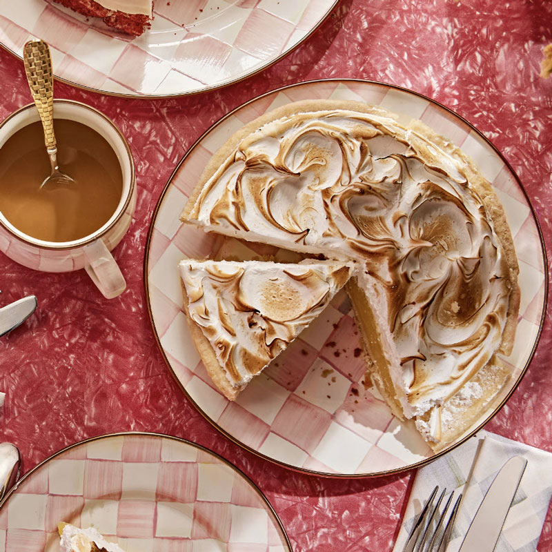 MacKenzie-Childs Rosy Check Dinner Plate