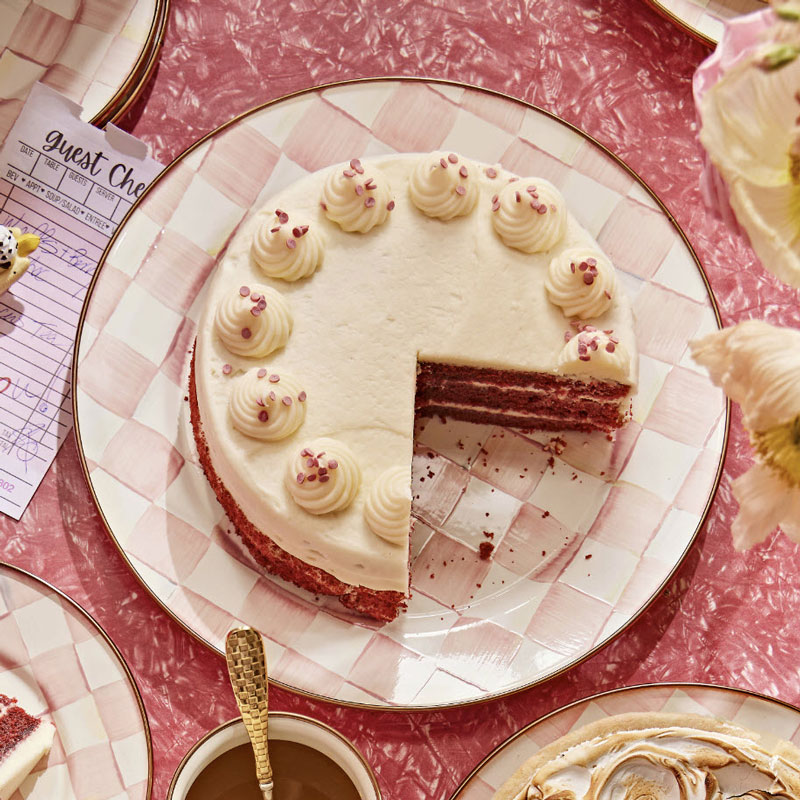 MacKenzie-Childs Rosy Check Charger Plate