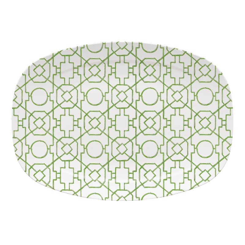 Mariposa Trellis Platter, Green
