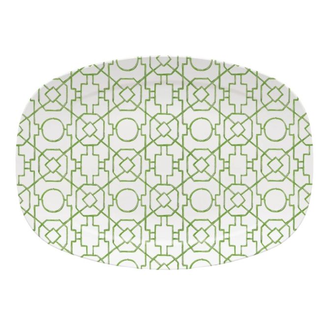 Mariposa Trellis Platter, Green
