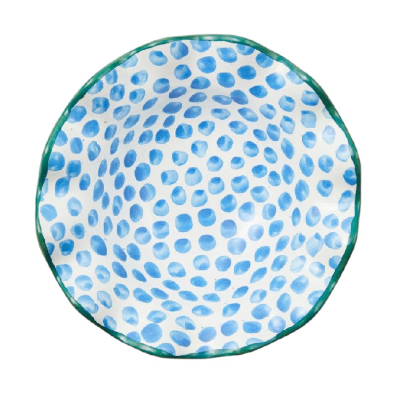 MacKenzie-Childs Pencil & Paper Co Fluted Berry Bowl, Dots