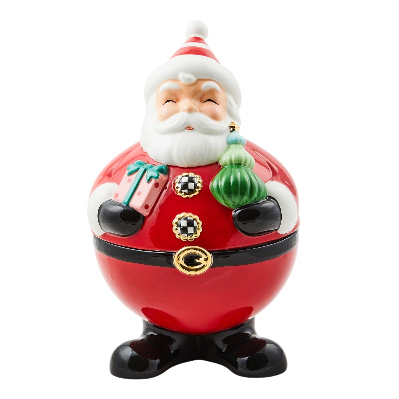 MacKenzie-Childs Granny Kitsch Santa Cookie Jar