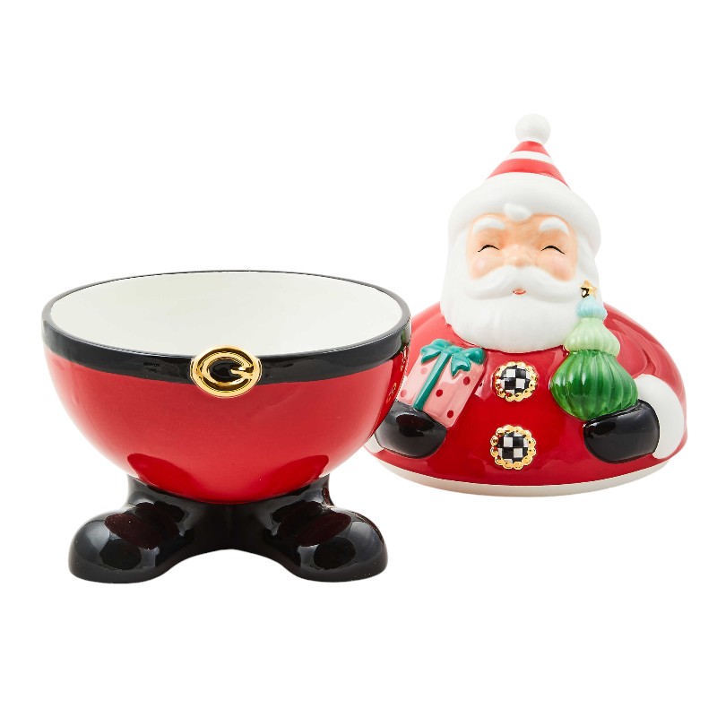MacKenzie-Childs Granny Kitsch Santa Cookie Jar