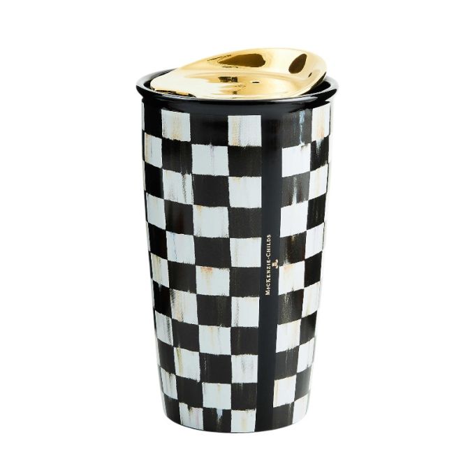 MacKenzie-Childs Courtly Check Travel Cup