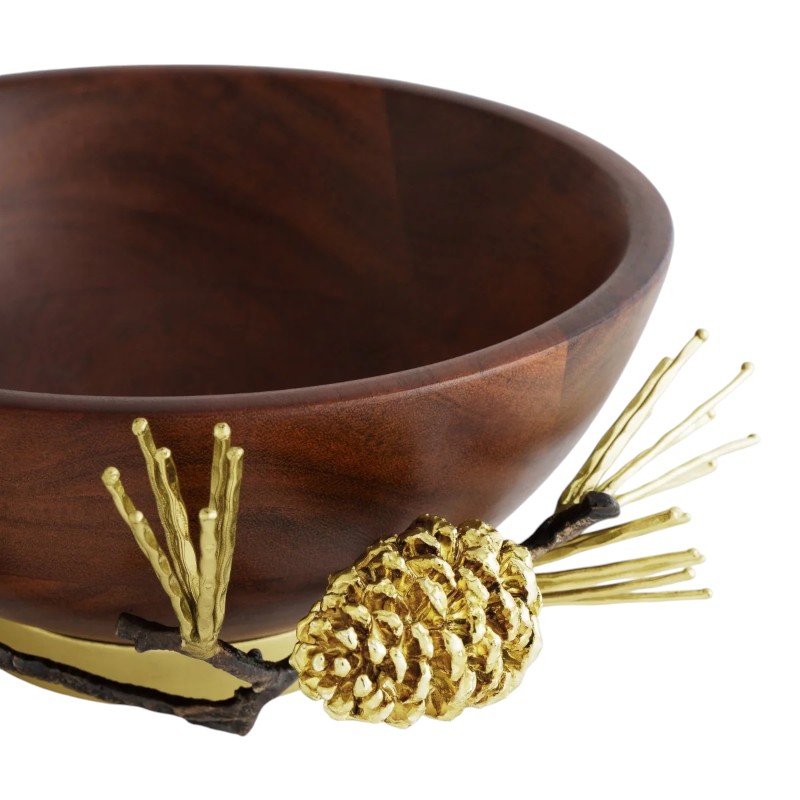 Michael Aram Pine Cone Wood Bowl, Small