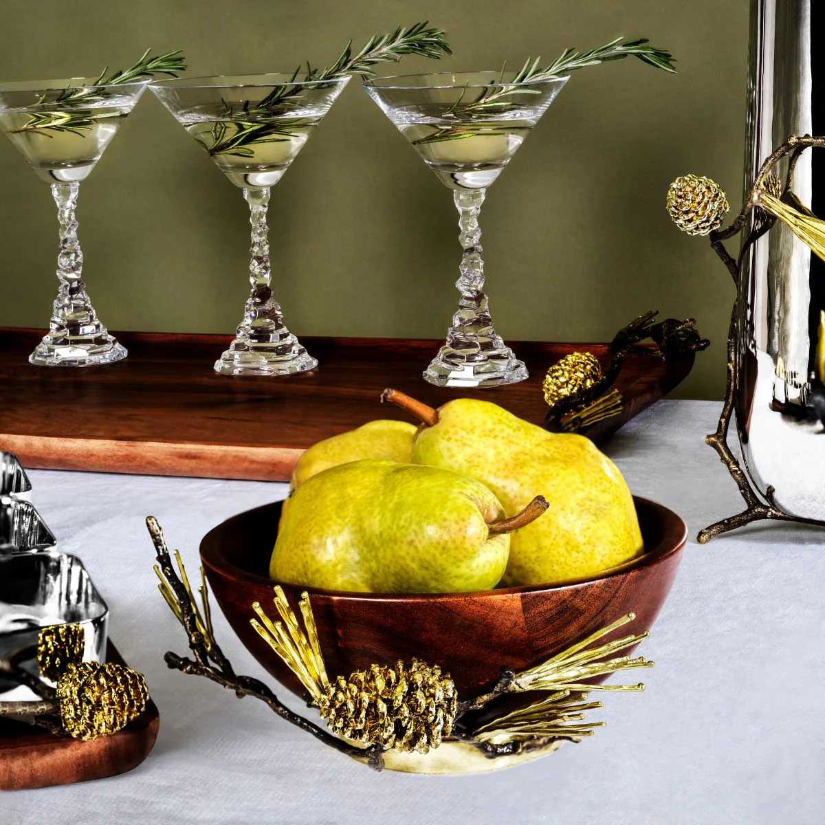 Michael Aram Pine Cone Wood Bowl, Small