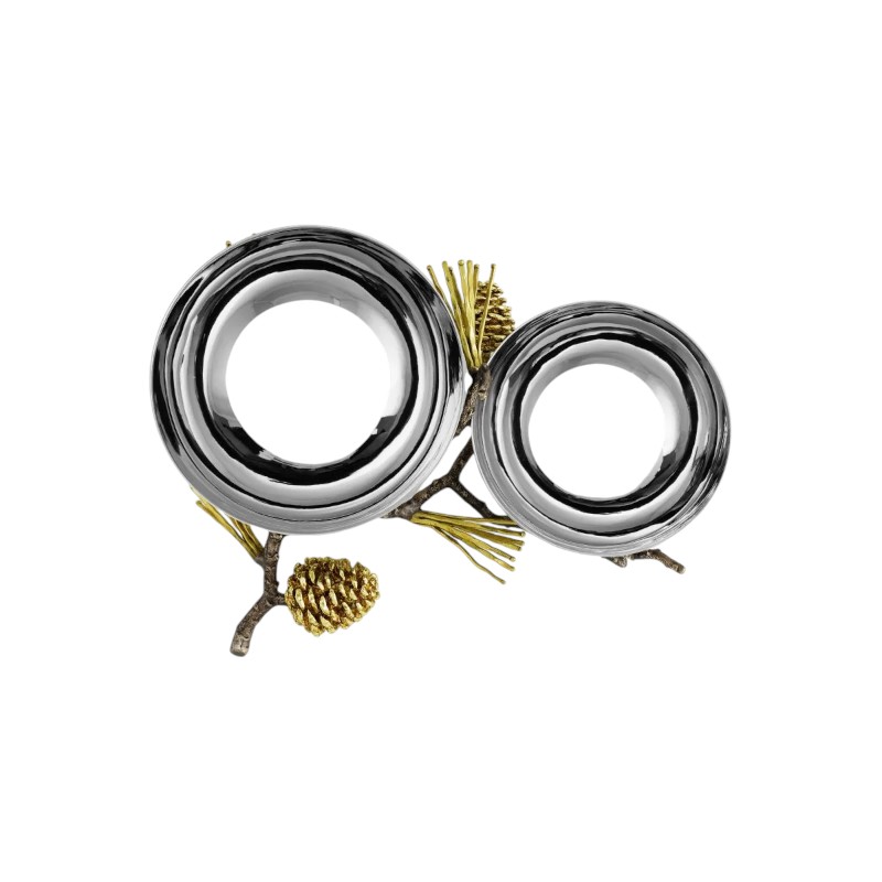 Michael Aram Pine Cone Double Bowl