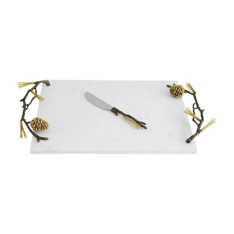 Michael Aram Pine Cone Cheese Board with Knife