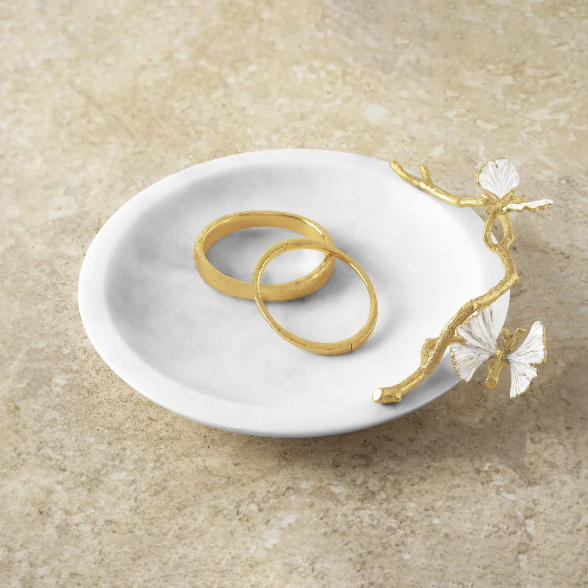 Michael Aram Butterfly Ginkgo Yellow Gold Trinket Dish