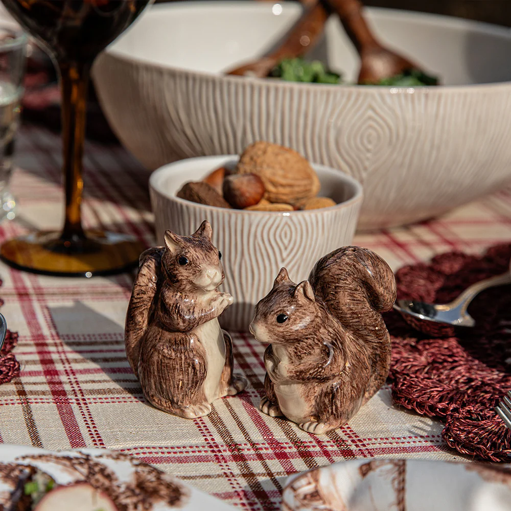 Juliska Clever Creatures Squirrel Salt and Pepper Shakers, Set of 2