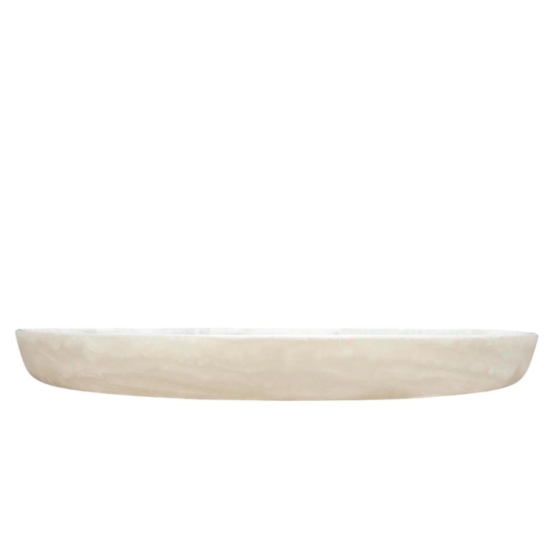 Nashi White Swirl Round Large Platter