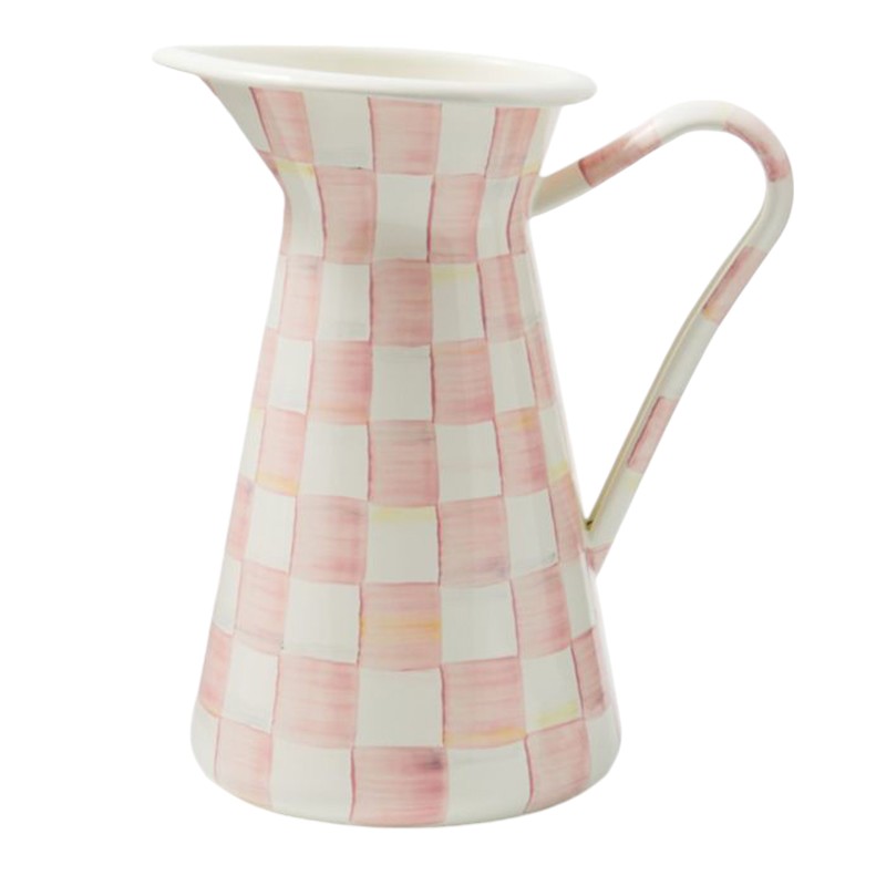 MacKenzie-Childs Rosy Check Large Practical Pitcher