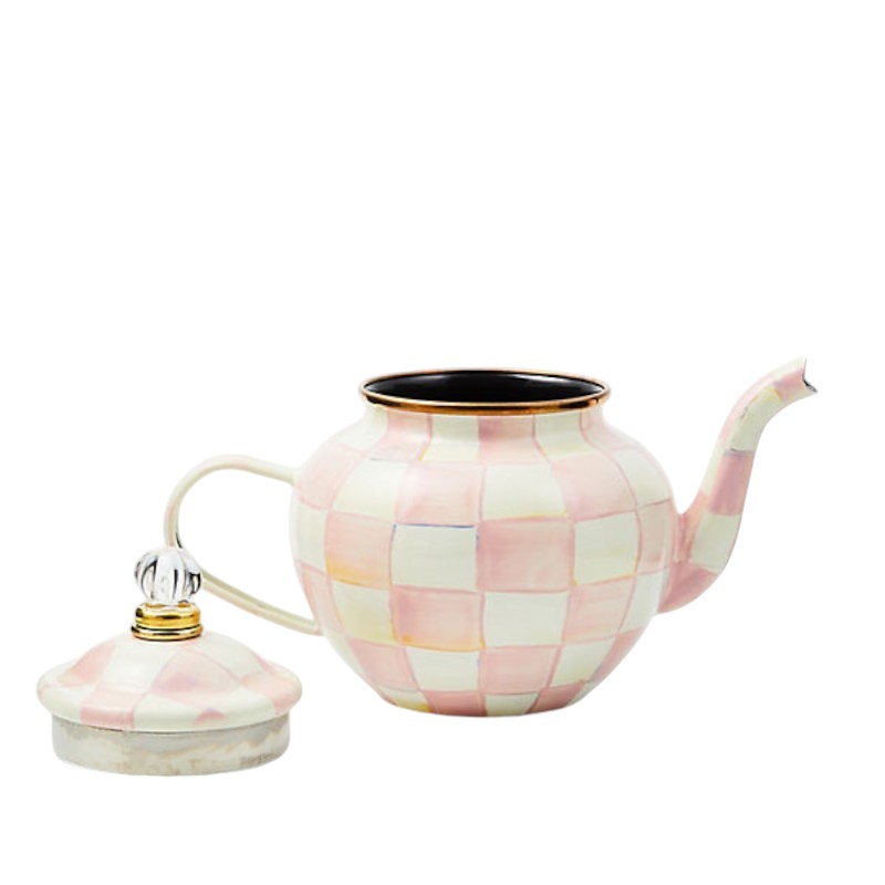 MacKenzie-Childs Rosy Check 4 Cup Teapot