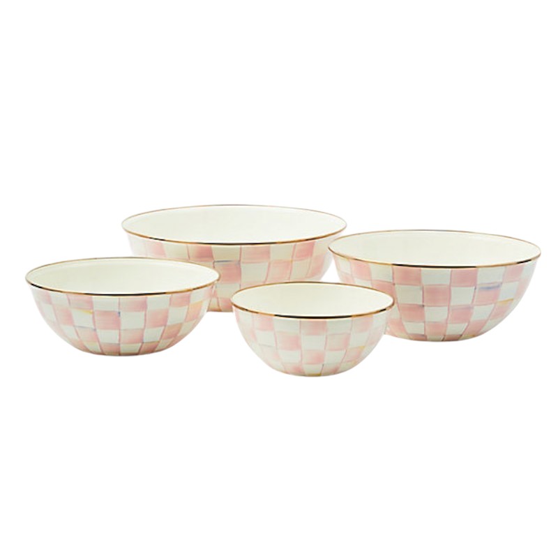 MacKenzie-Childs Rosy Check Medium Everyday Bowl