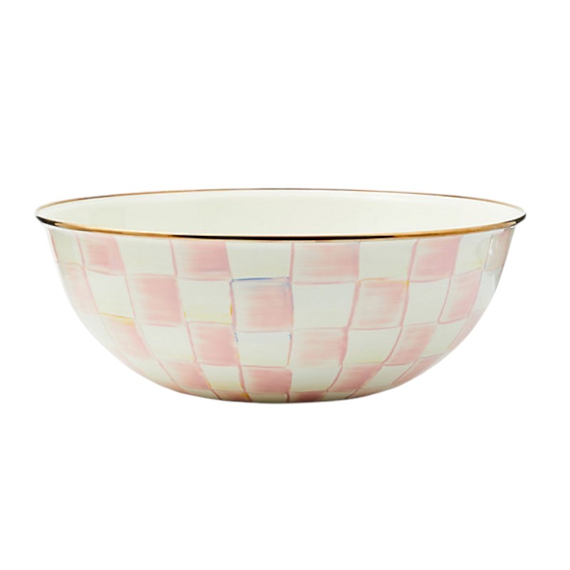 MacKenzie-Childs Rosy Check Extra Large Everyday Bowl
