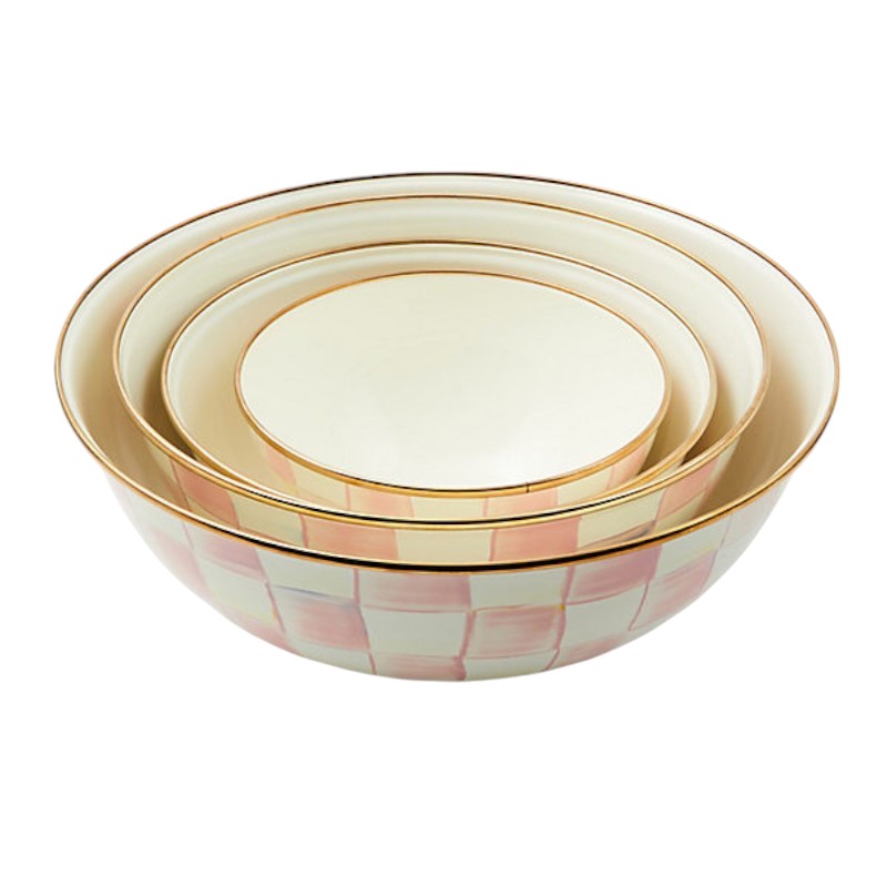 MacKenzie-Childs Rosy Check Extra Large Everyday Bowl