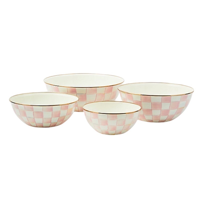 MacKenzie-Childs Rosy Check Extra Large Everyday Bowl