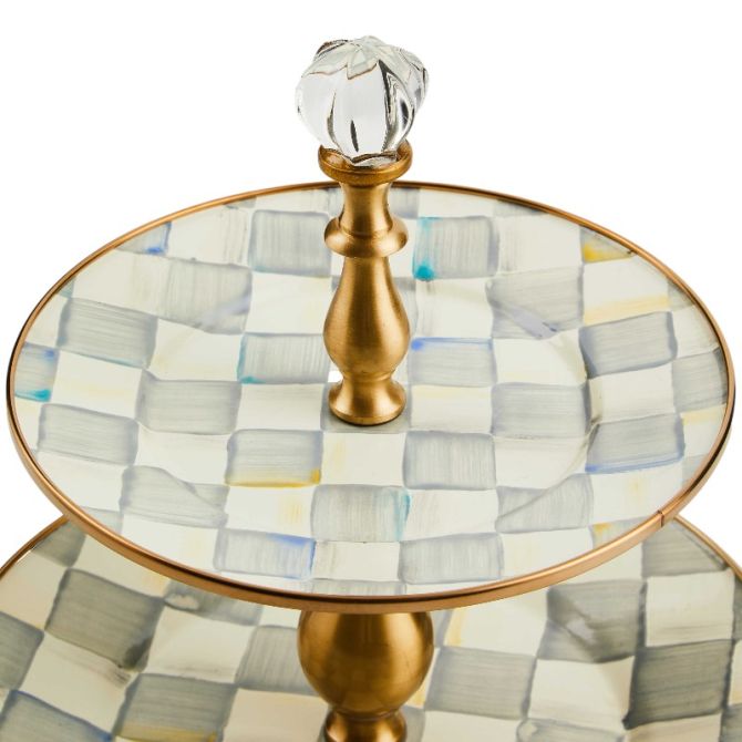 MacKenzie-Childs Sterling Check Sweet Stand - Thumbnail 5