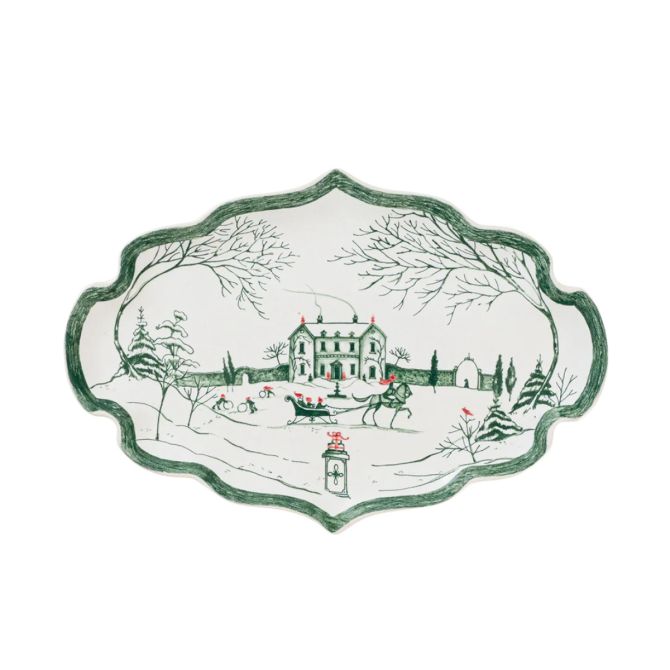 Juliska Country Estate Winter Frolic 7" Tray, Evergreen