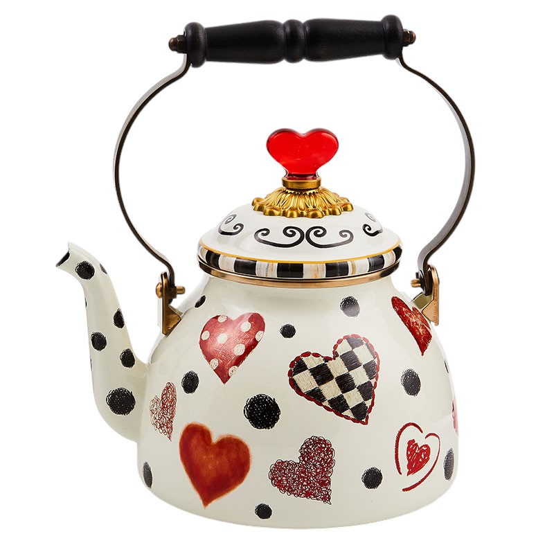 MacKenzie-Childs Love Tea Kettle, 2QT