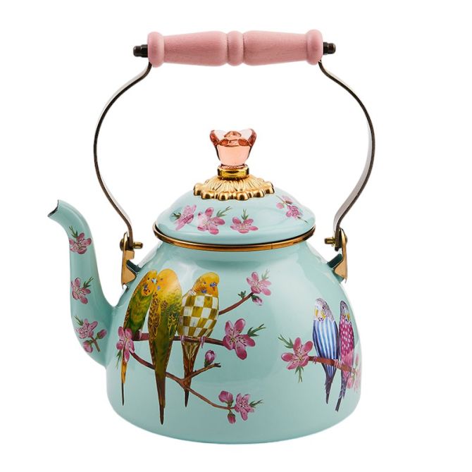 MacKenzie-Childs Parakeet Party Tea Kettle, 2QT