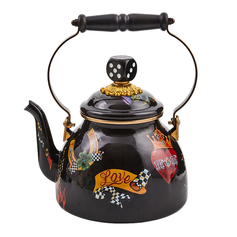 MacKenzie-Childs Tattoo Tea Kettle, 2QT | 89257-1112 | Borsheims