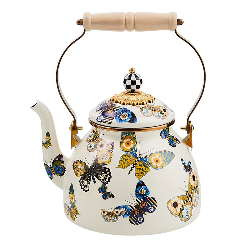 MacKenzie-Childs Butterfly Tea Kettle, 2QT
