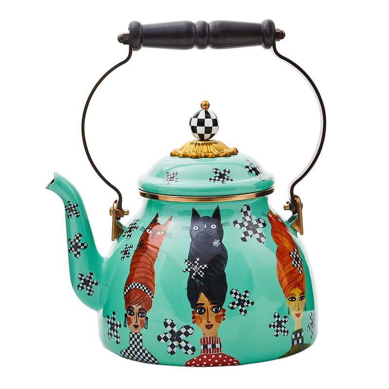 MacKenzie-Childs Cat Lady Tea Kettle, 2QT
