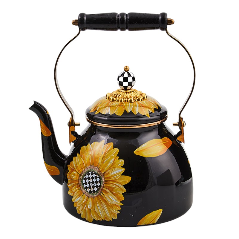 MacKenzie-Childs Sunflower Tea Kettle, 2QT | 89257-1119 | Borsheims