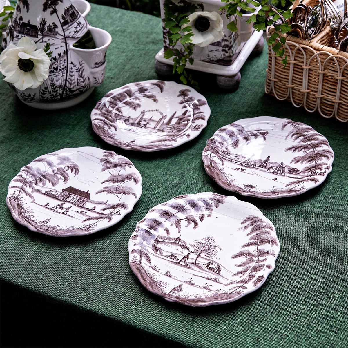 Juliska Country Estate Party Plates, Flint Grey