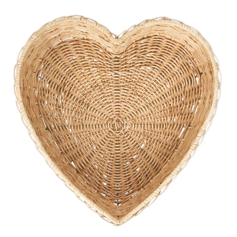 Juliska Provence Rattan Whitewash Heart Tray, 16