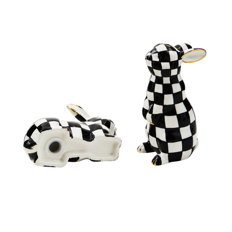 MacKenzie-Childs Courtly Bunny Salt and Pepper