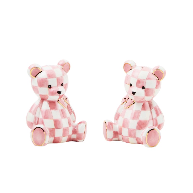 MacKenzie-Childs Rosy Bear Salt & Pepper Set