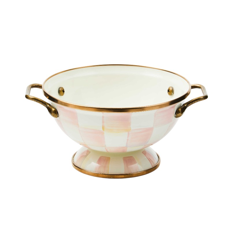 MacKenzie-Childs Rosy Check Simply Anything Bowl
