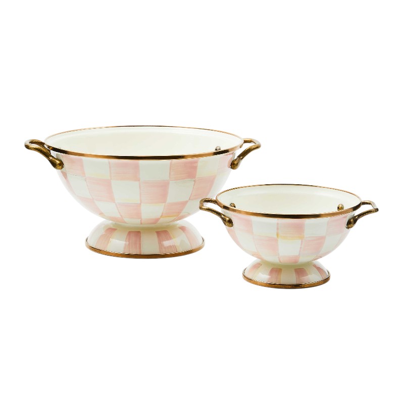 MacKenzie-Childs Rosy Check Simply Anything Bowl