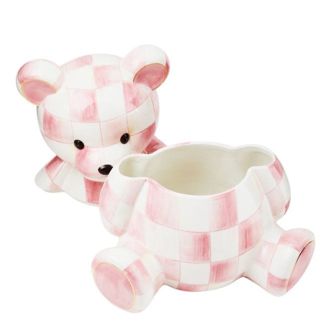 MacKenzie-Childs Rosy Bear Cookie Jar | 35514-2398 | Borsheims