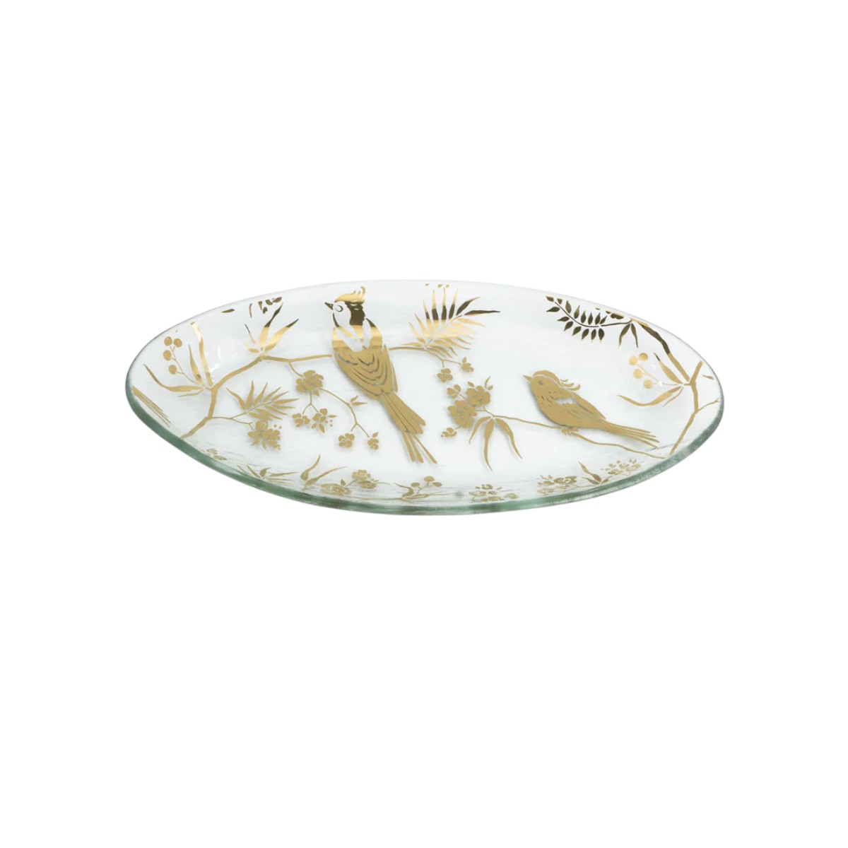 Annieglass Small Birdsong Oval Plate