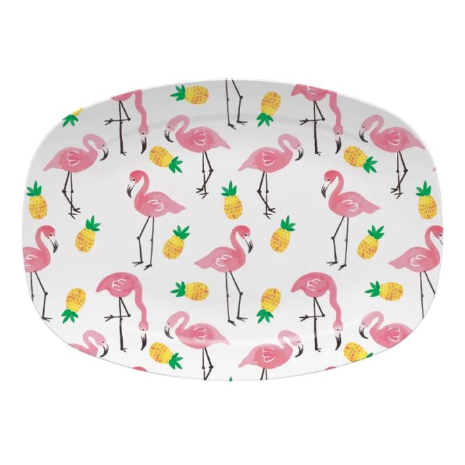 Mariposa Flamingos and Pineapples Platter