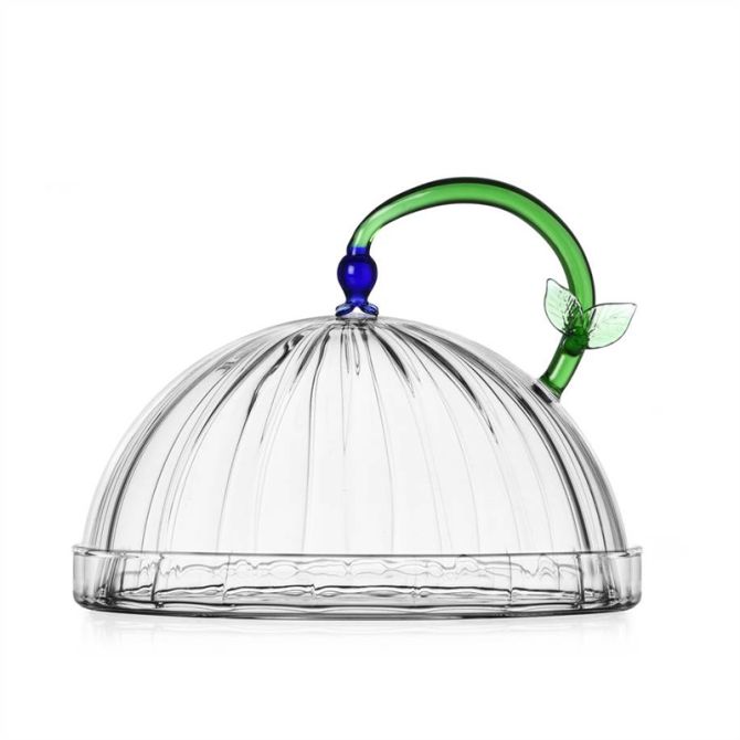 Ichendorf Botanica Dome with Dish, Blue Flower