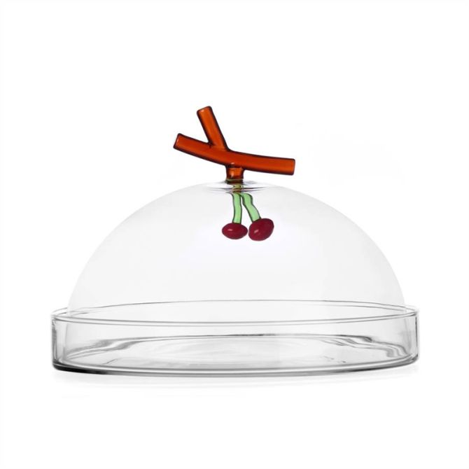 Ichendorf Fruits and Flowers Dome with Dish, Cherries