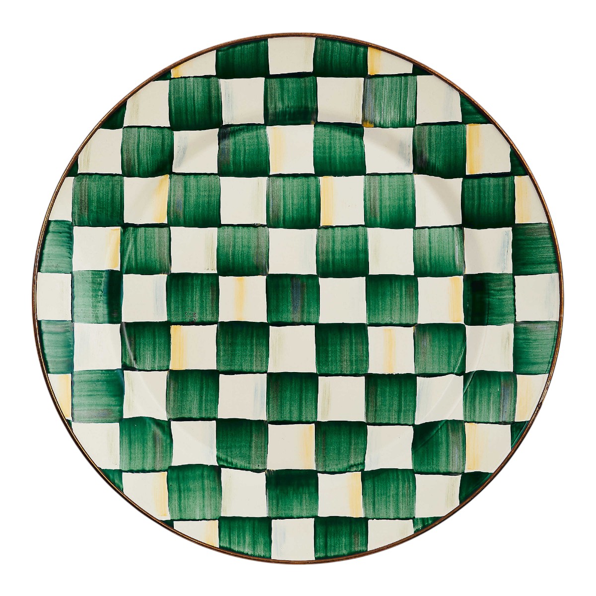 MacKenzie-Childs Emerald Check Charger Plate