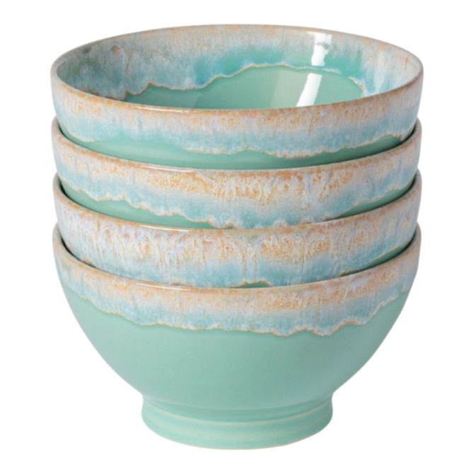 Costa Nova Set of 4 Latte Bowls, Aqua