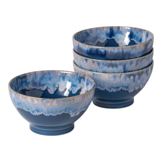 Costa Nova Set of 4 Latte Bowls, Denim
