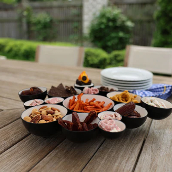 Nora Fleming Black and White Bubble Bowl
