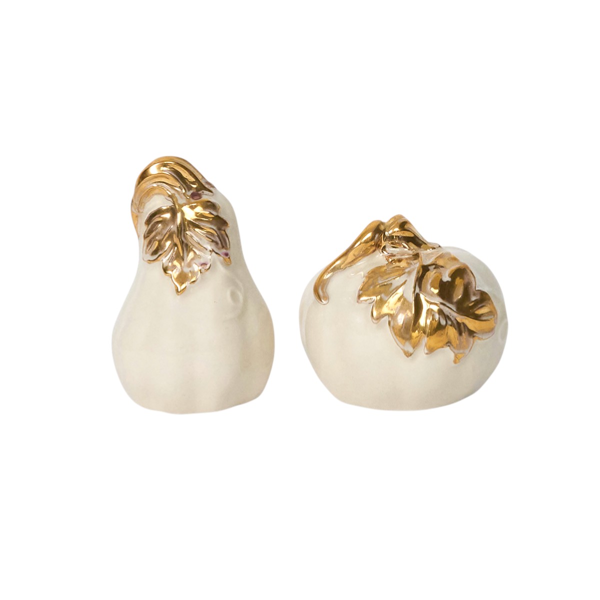 Juliska Forest Walk Gold Accent Pumpkin Salt and Pepper Set, 2 Piece