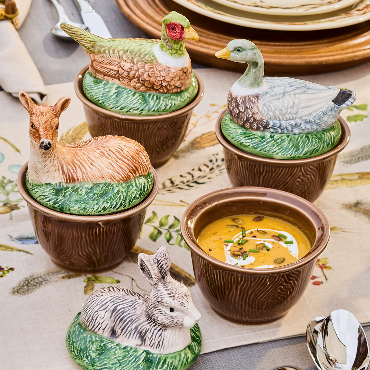 Juliska Forest Walk Pheasant Baker with Lid, Small